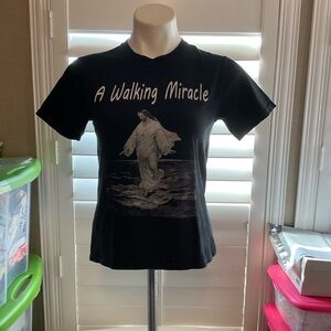 Black Graphic Tee - A Walking Miracle